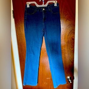 Like New Faded Glory FG Blue Denim Jeans Size 12A Sz L Large with Button/Zipper
